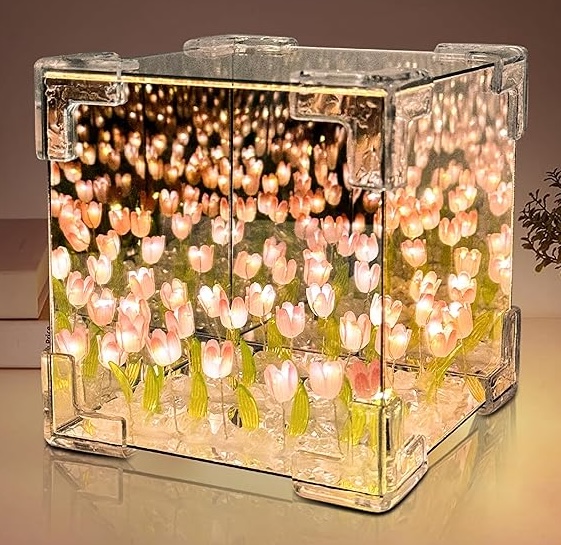 Lámpara LED de tulipanes (cubo)