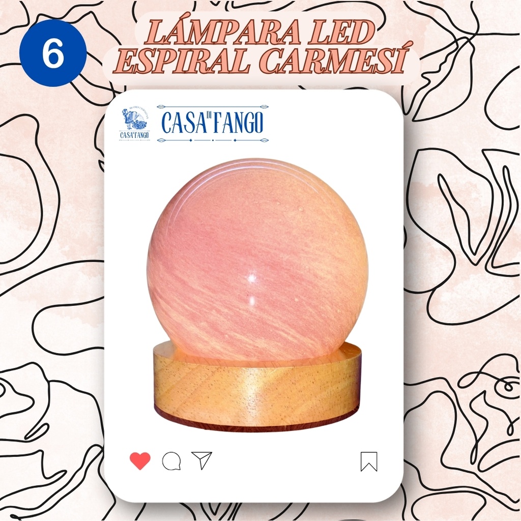 Lámpara LED Nebulosa (Espiral Carmesí)