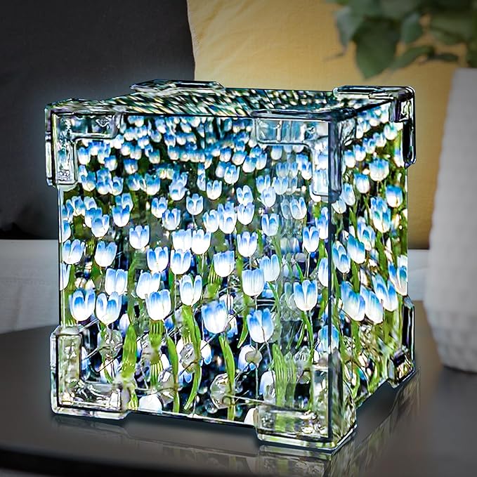 Lámpara LED de tulipanes (cubo)